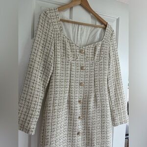 Tweed Dress - Cream Color